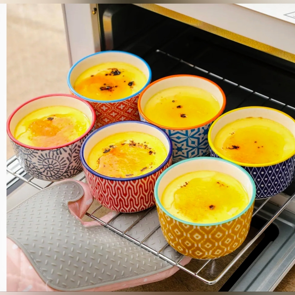 NWT Colorful Ceramic Ramekins Set